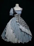 Alice in Wonderland Blue Checkerboard Sweet Lolita Dress | CoyBunny