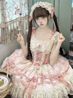 Pink Balletcore Lolita JSK Dress Set | Elegant Ballet Style Jumper