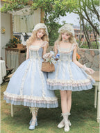 Long Lolita Flutter Sleeve JSK with Adjustable Straps