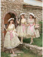 Petal Hem Lolita Shirt & SK Set with Belt & Hat