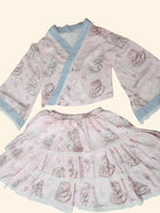 Plus Size Kawaii White Dress Set with Bows & Straps | Curvy Fashion