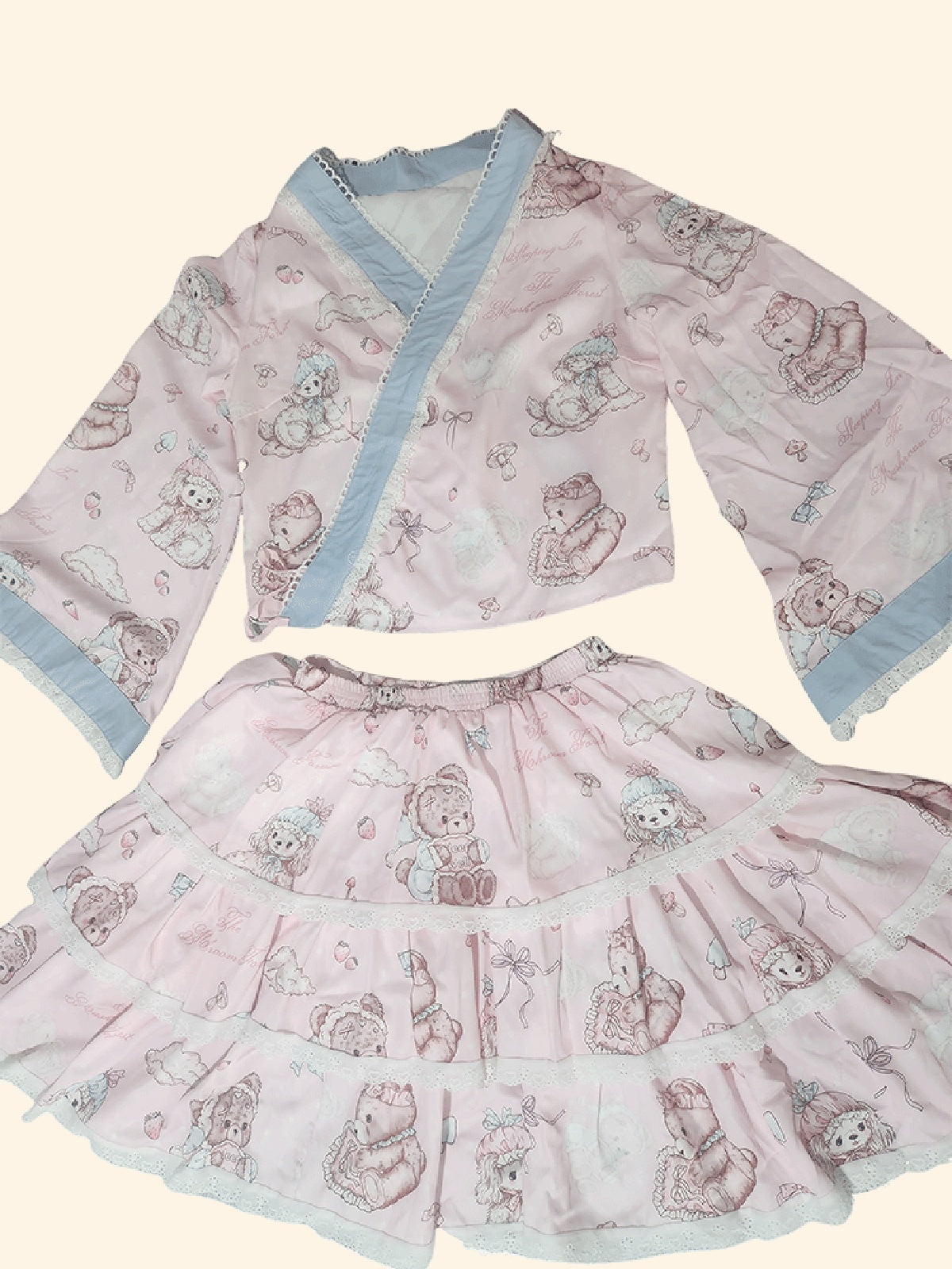 Plus Size Kawaii White Dress Set with Bows & Straps | Curvy Fashion
