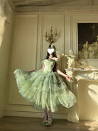 Green Lolita Princess Ball Gown - Birthday & Prom Dress Full Set