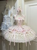 Pink Ballet Lolita JSK Dress with Train | Sweet Princess Gown