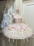 Pink Ballet Lolita JSK Dress with Train | Sweet Princess Gown