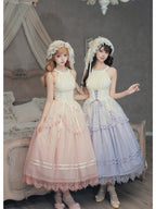 Pink Classic Lolita Halter Long JSK with Waist Boning