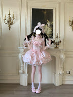 Sweet Lolita Pink Bunny Sakura Dress Set - Cute Princess Ball Gown