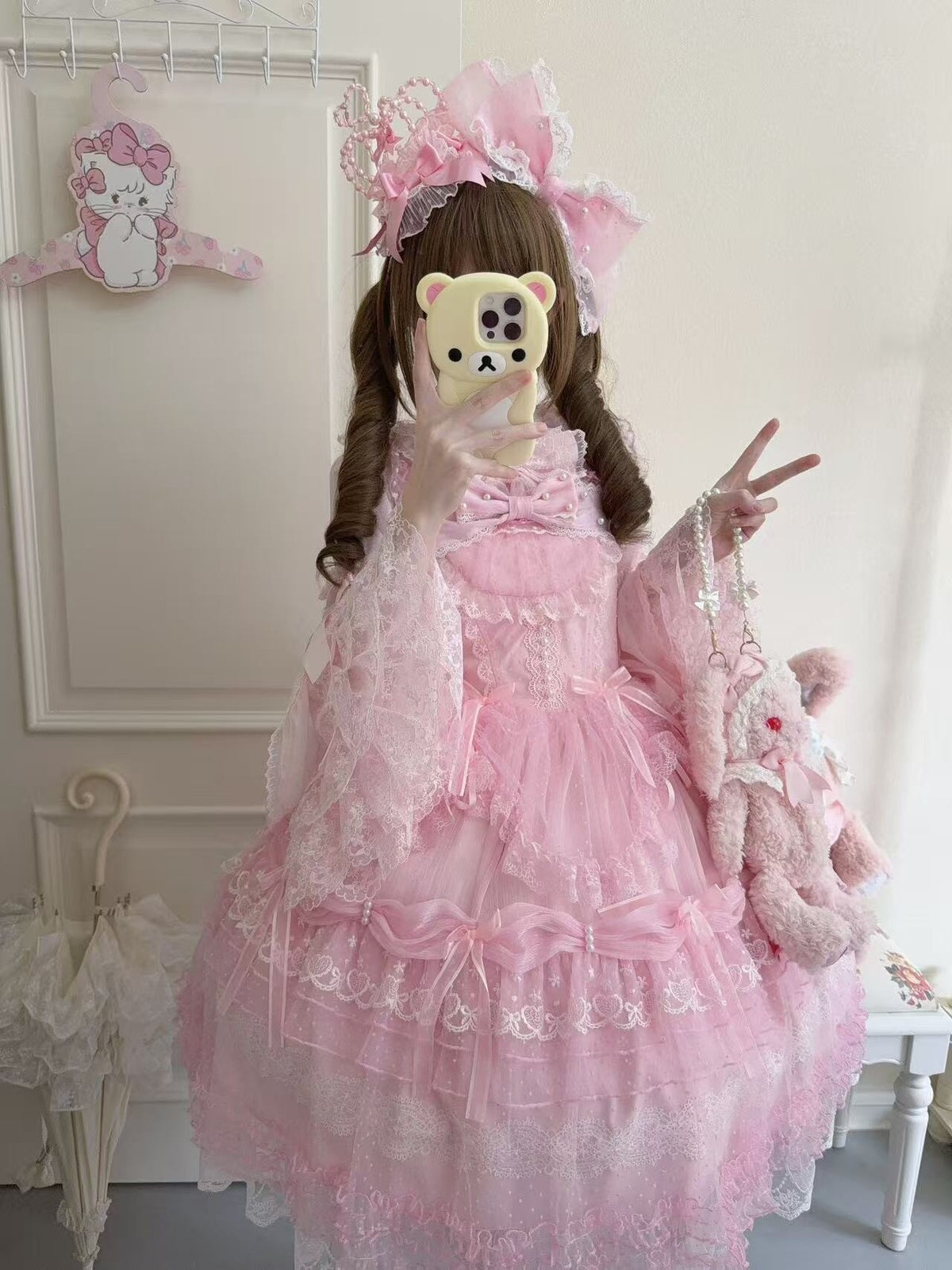 Pink Ballet Doll Lolita JSK Dress | Sweet Frill Princess Gown