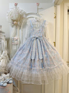 Blue Qi Lolita JSK Dress Set with Blouse | Chinese Style Gown