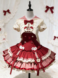 Sweet Red Rabbit Lolita Dress Short Sleeve JSK Set