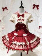 Sweet Red Rabbit Lolita Dress Short Sleeve JSK Set