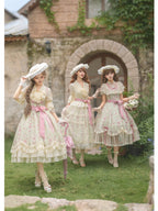 Petal Hem Lolita Bustier Set with Shirt, Hat & Flower