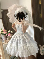 Blue Hime Lolita Wedding JSK Dress Set | Sweet Princess Gown