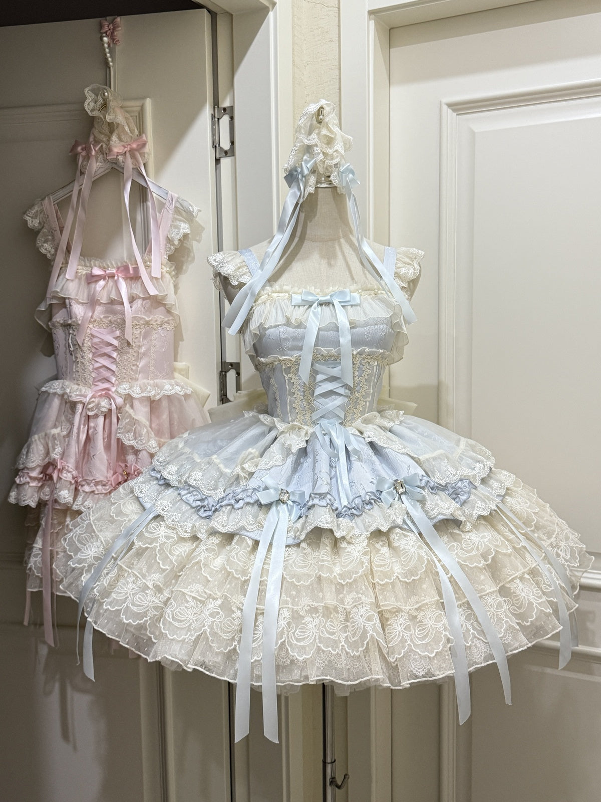 Blue Ballet Lolita JSK Dress with Train | Sweet Princess Gown