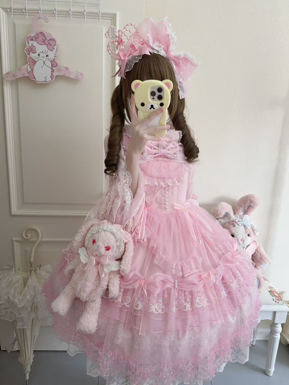 Pink Ballet Doll Lolita JSK Dress | Sweet Frill Princess Gown