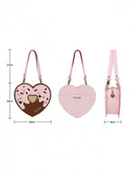 Pink Heart Shaped Sweet Lolita Crossbody Bag - Sheep Puff Bag | CoyBunny