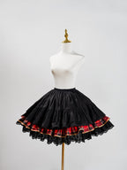 Red Plaid Lolita Tiered Underskirt - LiLi Chain | CoyBunny