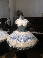 Blue Balletcore Lolita JSK Dress Set | Elegant Ballet Style Jumper