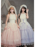Purple Classic Lolita Halter Long JSK with Waist Boning