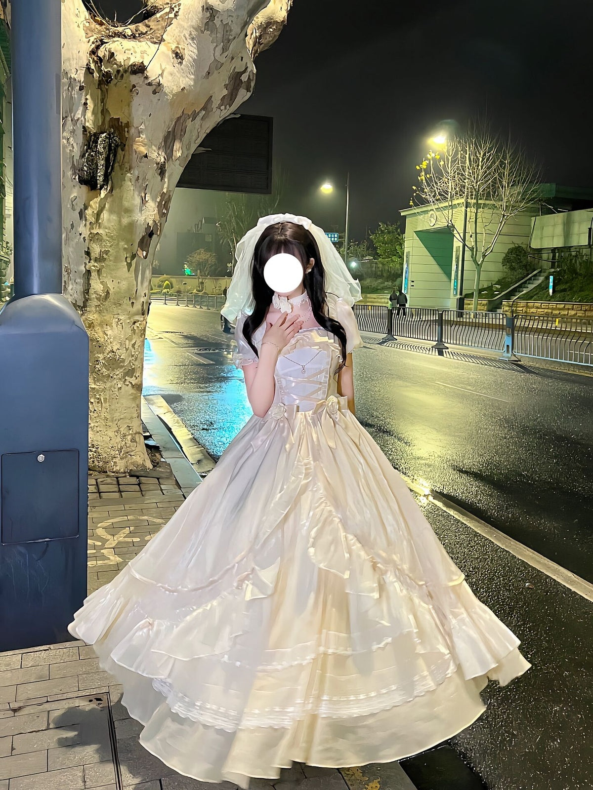 Elegant Apricot Cream Lolita Ball Gown - Princess Birthday Dress Set