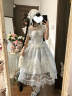 Blue Hime Lolita Wedding JSK Dress Set | Sweet Princess Gown