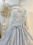 Blue Qi Lolita JSK Dress Set with Blouse | Chinese Style Gown