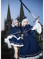 Short Court Lolita OP Set with Cape, Shoulder Chain & Brooch