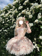 Pink Sweet Lolita Princess Dress - Ruffle Lace Layered Cake Skirt
