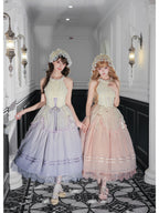 Purple Classic Lolita Halter Long JSK with Waist Boning