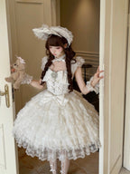 White Hime Lolita Wedding JSK Dress | Sweet Princess Gown