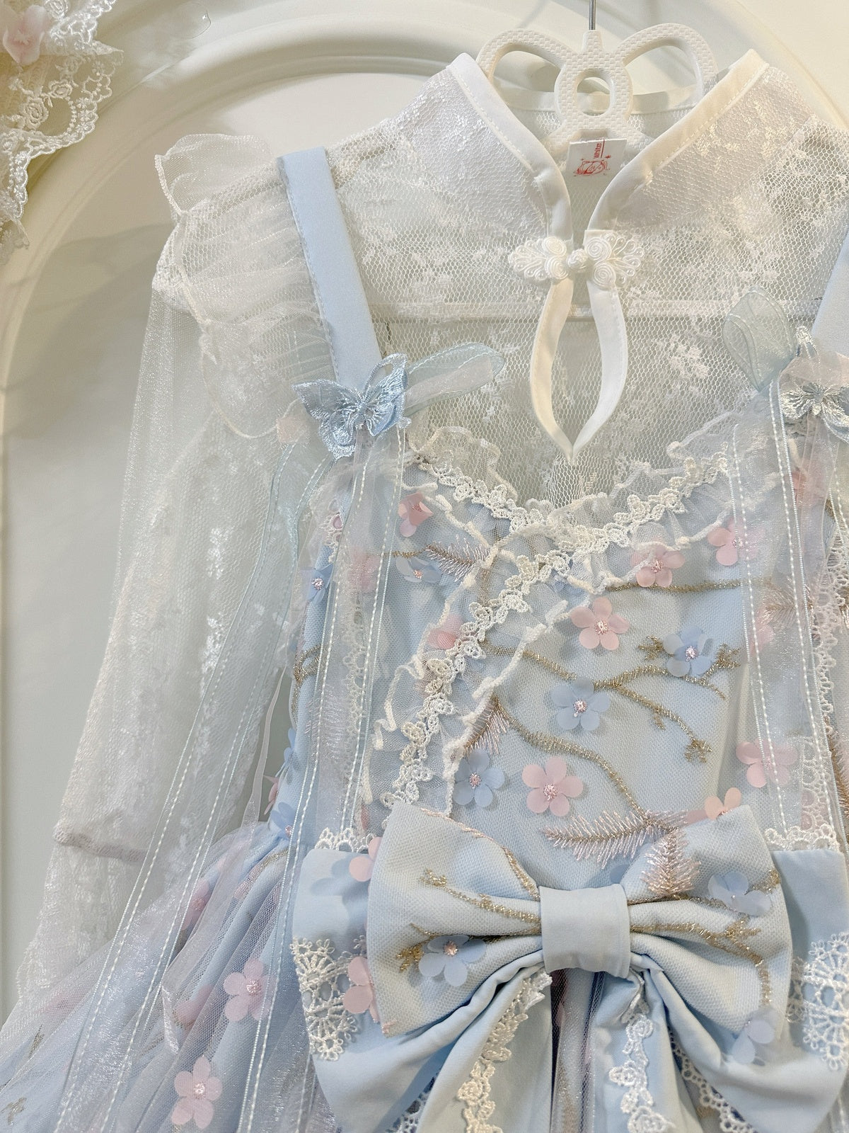 Blue Qi Lolita JSK Dress Set with Blouse | Chinese Style Gown