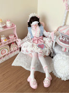 Plus Size Kawaii White Dress Set with Bows & Straps | Curvy Fashion