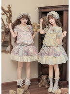Cinnamon Pink Doll Lolita Bear Print OP Set with Bonus Accessories