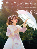 Plus Size Lolita Princess Dress - Cream & Pink Little Gardener OP
