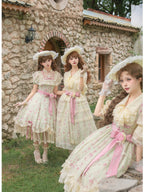 Petal Hem Lolita Shirt & SK Set with Belt & Hat