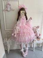 Pink Ballet Doll Lolita JSK Dress | Sweet Frill Princess Gown