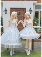 Long Lolita Flutter Sleeve JSK with Adjustable Straps