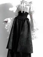 Gothic Black Widow Lolita Dress Set with Hime Sleeve Blouse & SK