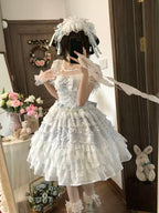 Blue Hime Lolita Wedding JSK Dress Set | Sweet Princess Gown