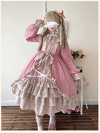 Pink Halloween Plus Size Lolita OP Dress - 2026 A/W Daily Retro Dress