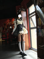 Rita White & Black Classic Lolita OP Dress - Girly Princess Outfit