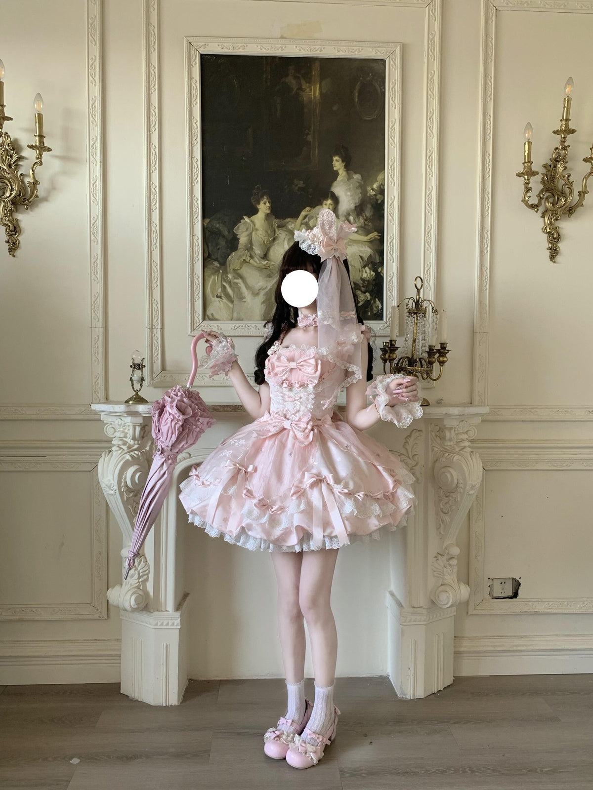 Sweet Lolita Pink Bunny Sakura Dress Set - Cute Princess Ball Gown