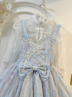 Blue Qi Lolita JSK Dress Set with Blouse | Chinese Style Gown