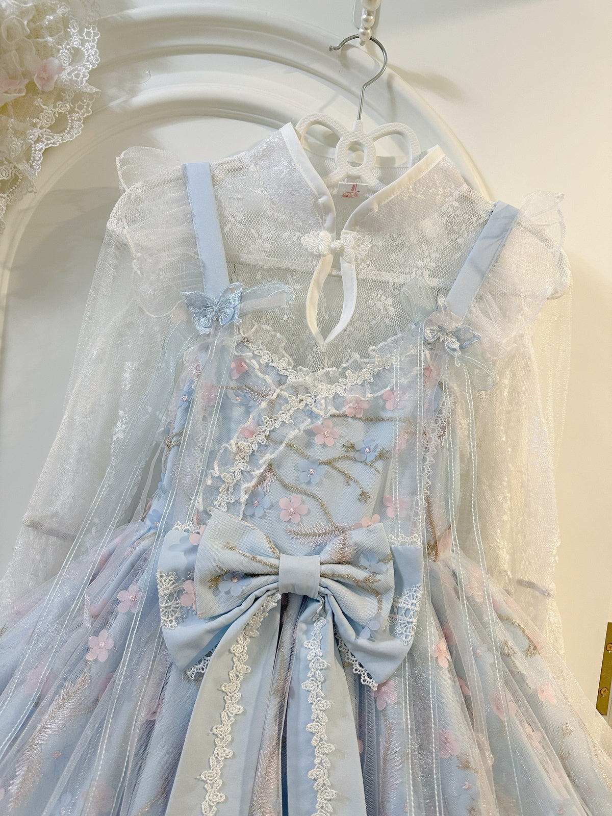 Blue Qi Lolita JSK Dress Set with Blouse | Chinese Style Gown