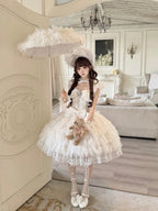 White Hime Lolita Wedding JSK Dress | Sweet Princess Gown
