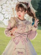 Plus Size Lolita Princess Dress - Cream & Pink Little Gardener OP