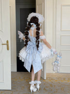 Blue Ballet Lolita JSK Dress with Back Bow | Suspender Gown