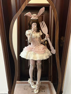 Sweet Pink Rabbit Lolita JSK Dress & Blouse Set with Bowknot