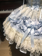 Blue Balletcore Lolita JSK Dress Set | Elegant Ballet Style Jumper