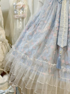 Blue Qi Lolita JSK Dress Set with Blouse | Chinese Style Gown